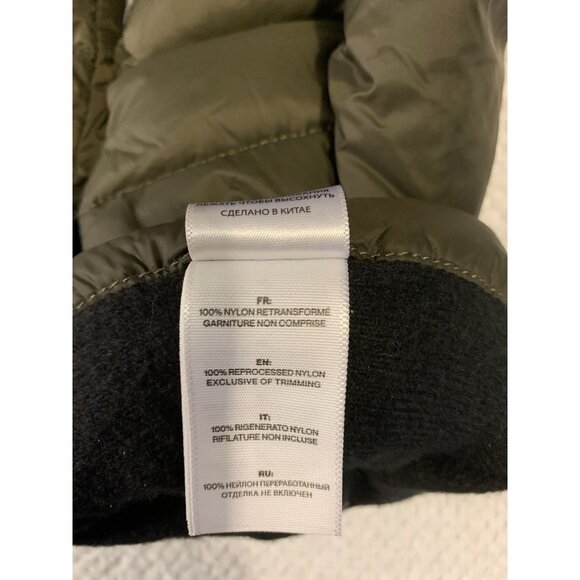 SOIA & KYO Julia Quilted Down Puffer Gloves Sage Olive Green Down Mitten Small - Picture 5 of 6